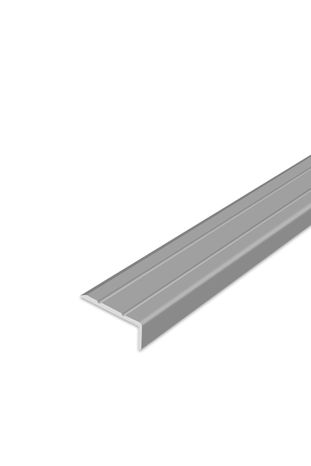 Schodová hrana samolepící - Stříbrná 24,5x10 mm 2,7 m