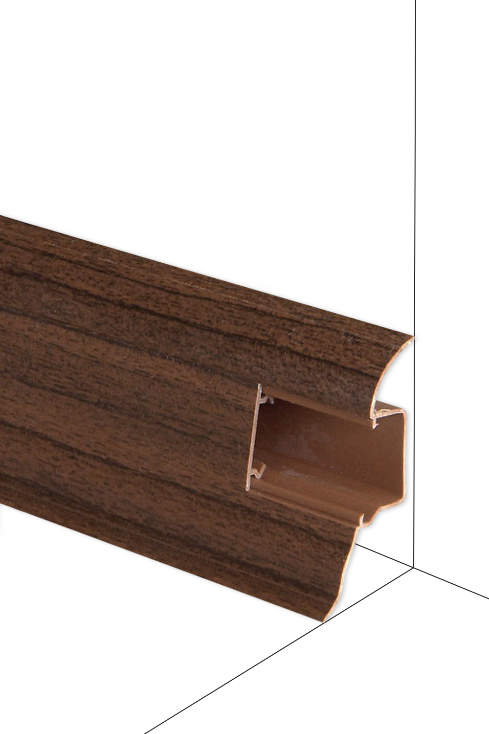 Podlahová lišta Döllken W139 - Ořech - délka 250 cm Ukončení L 
